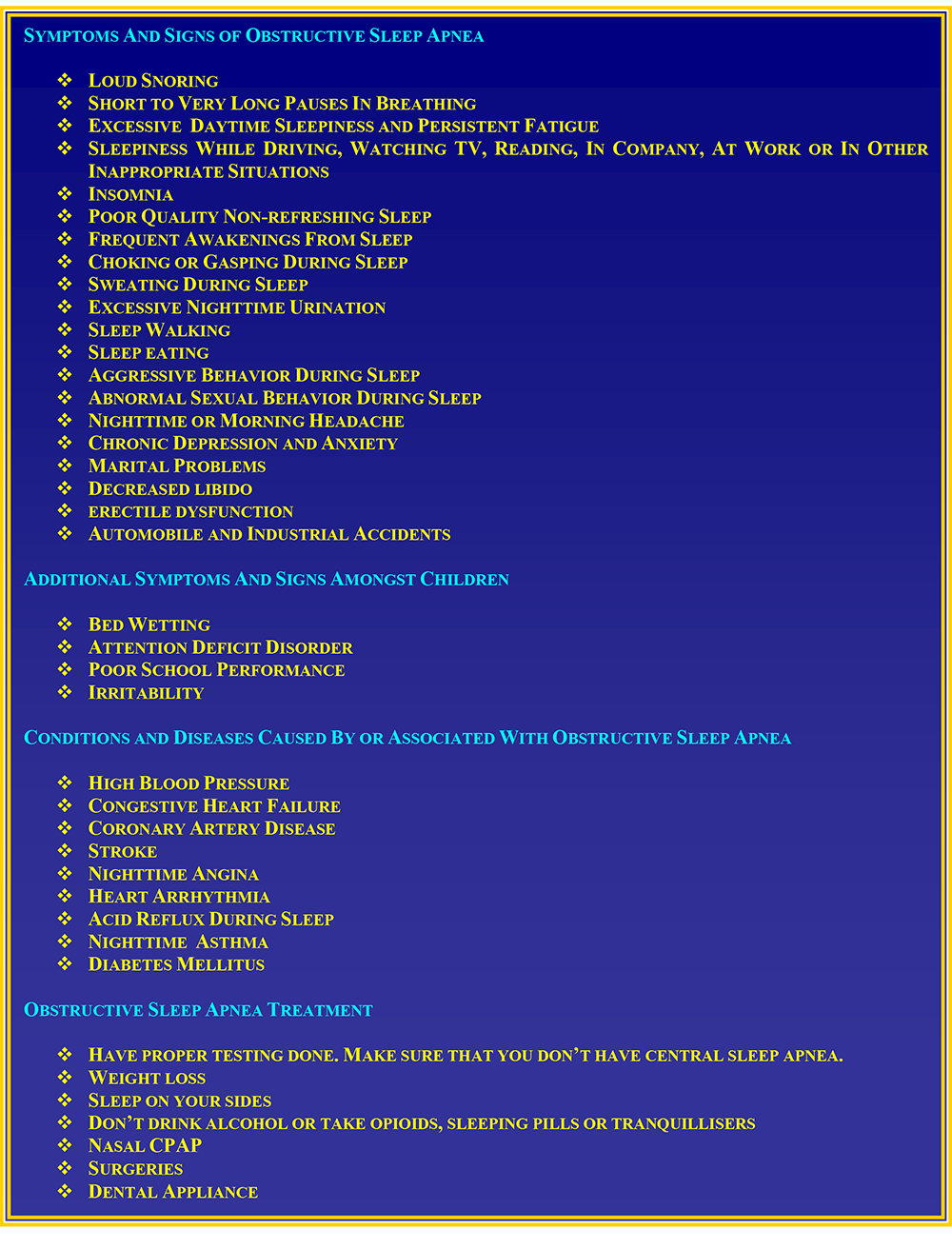 Obstructive Sleep Apnea